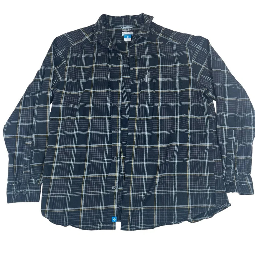Columbia Omni wick men’s plaid flannel shirt button up XL work wear gorpcore